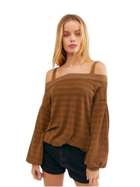 Free People Sistine Hacci Knit Cold Shoulder Pullover Size XS
